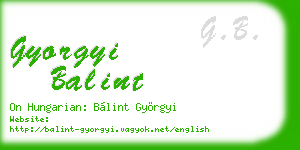 gyorgyi balint business card