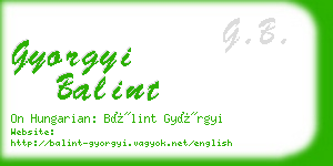 gyorgyi balint business card